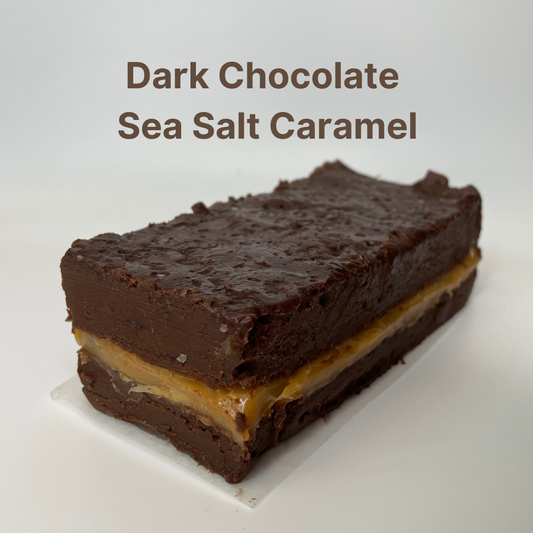 Dark Chocolate Sea Salt Caramel Fudge